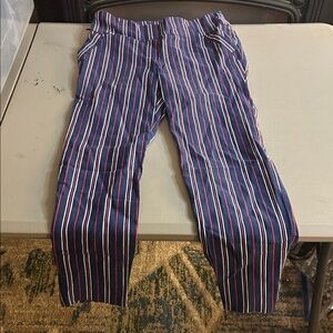 Soho Striped Women's Chinos in Navy and Red
